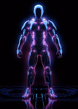 Cybernetic Warrior &mdash; Spotlight metal poster