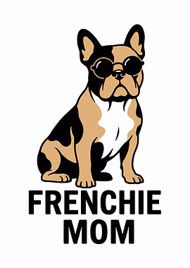 Frenchie Mom with Sunglasses &mdash; Spotlight metal poster