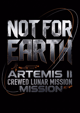 Artemis II Crewed Lunar Mission &mdash; Spotlight metal poster