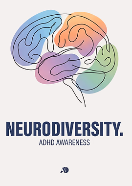 Neurodiversity ADHD Awareness Poster &mdash; Spotlight metal poster
