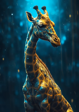 Surreal Giraffe &mdash; Spotlight metal poster