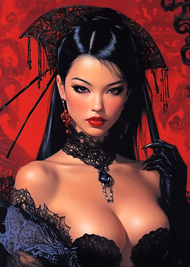 Asian Gothic Woman &mdash; The Women metal poster
