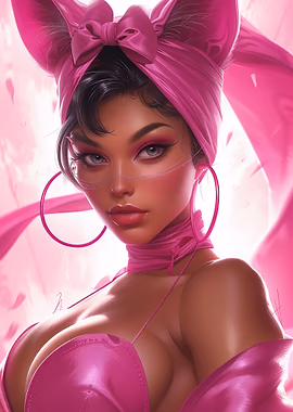 Sexy Pink Girl &mdash; The Women metal poster