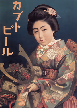 Japanese Vintage Advert &mdash; Vintage Japanese metal poster