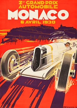 Monaco Grand Prix 1930 &mdash; Vintage Races metal poster
