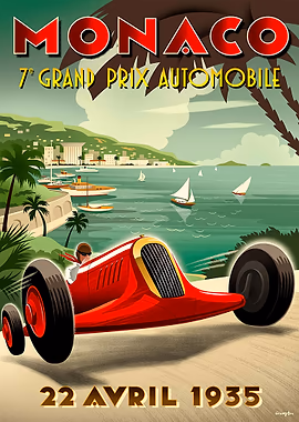 Vintage Races metal poster collection