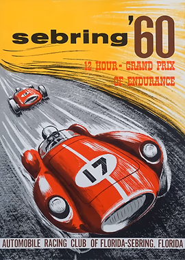 Sebring 60 12 hour Grand Prix Florida &mdash; Vintage Races metal poster